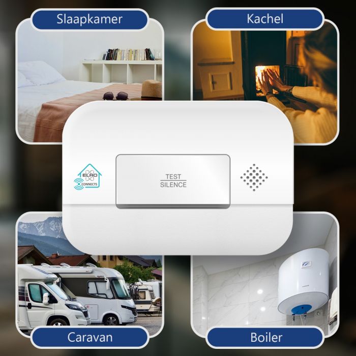 Draadloos Koppelbare Koolmonoxidemelder | 10 Jaar Sensor | Voldoet aan Europese norm EN50291 (FC4902R)