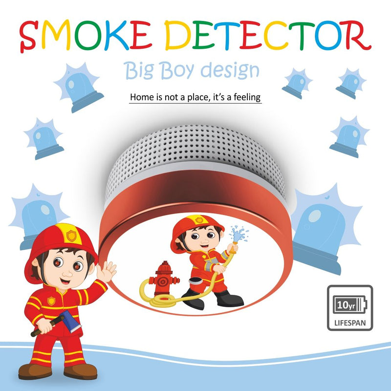 Kids Rookmelder Brandweerman met 10 jaar batterij (FS8110)