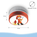 Kids Rookmelder Brandweerman met 10 jaar batterij (FS8110)