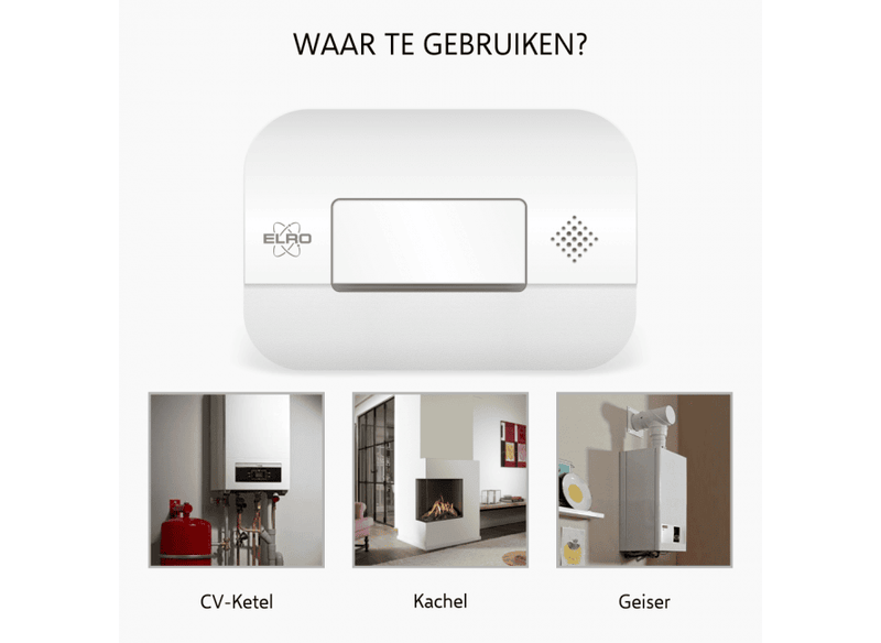 Brandpreventieset uitgebreid - 2x Rookmelder, 1x CO Melder, 1x Blusdeken Hardcover 1,2m (FF0404)