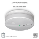 Rookmelder 230V Koppelbaar - 5 jaar back-up batterij (FS1105P)